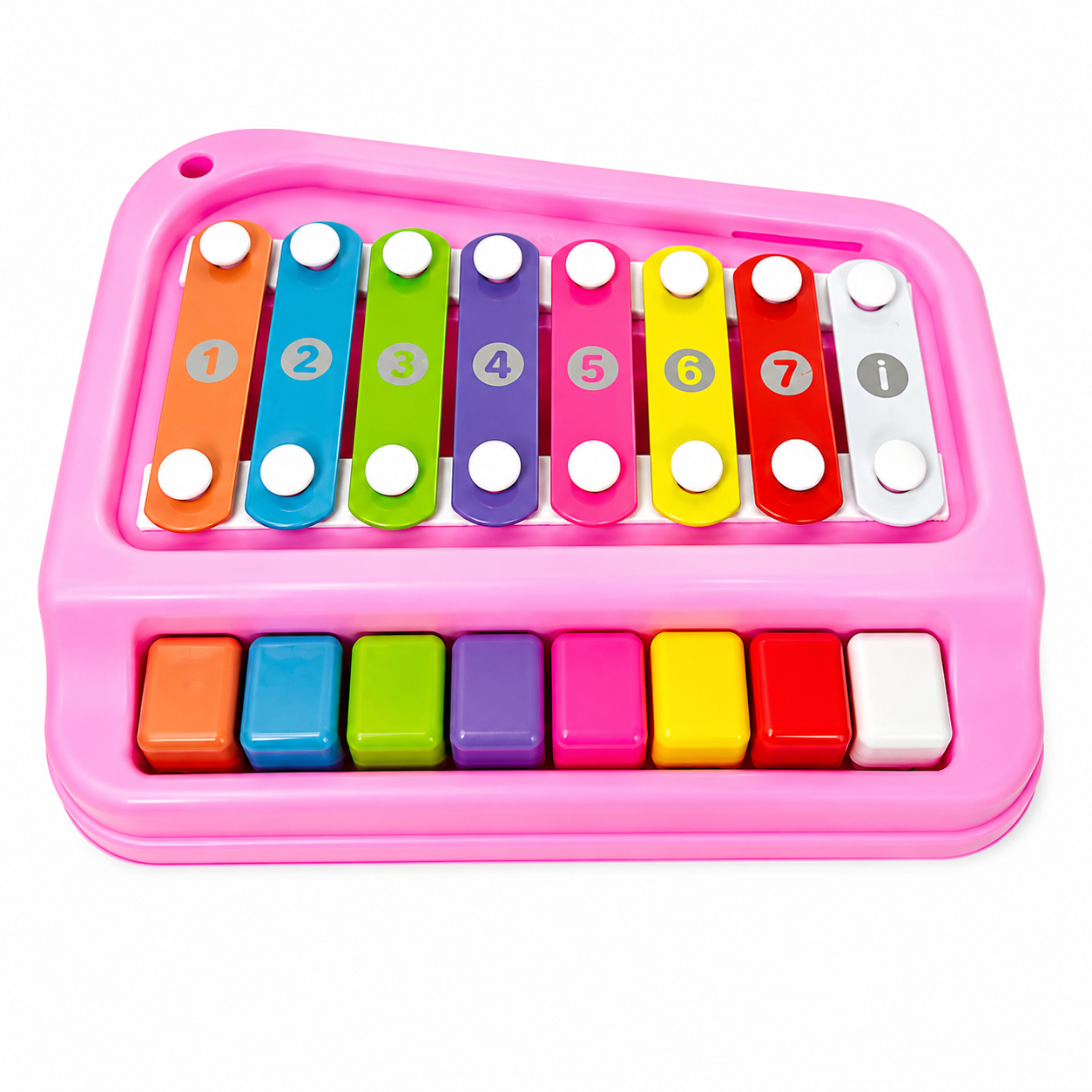 8-Key Rainbow Xylophone Piano — Pink